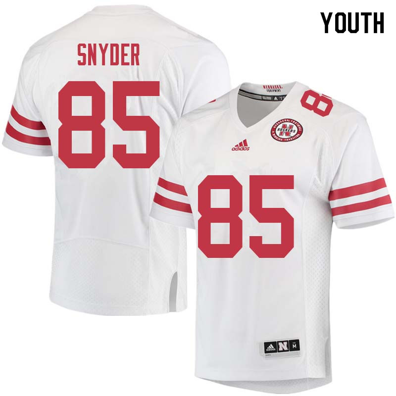 Youth #85 Matt Snyder Nebraska Cornhuskers College Football Jerseys Sale-White